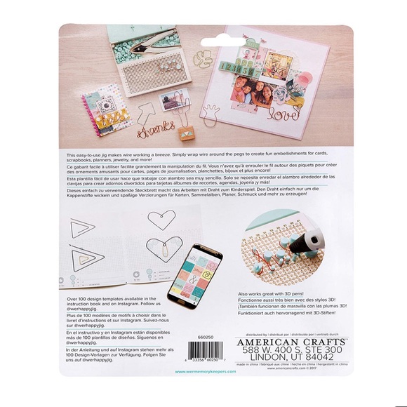 We R Memory Keepers Happy Jig Wire & Peg Kit NEW - Picture 2 of 5